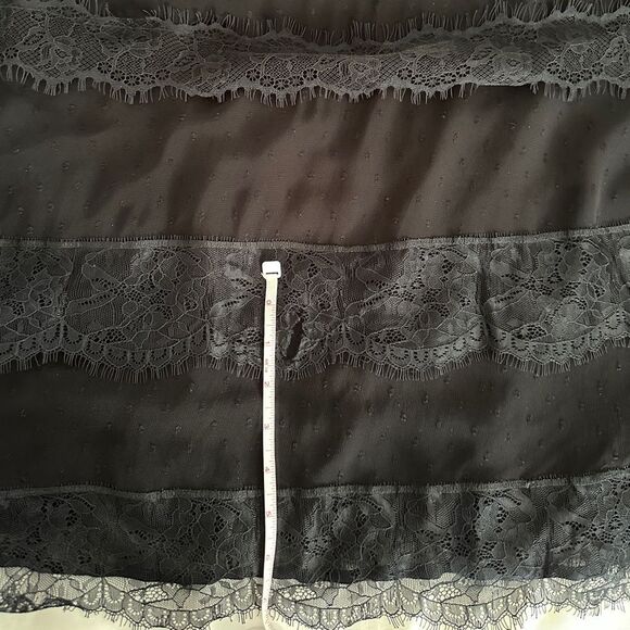 CLEOBELLA Dress Black Haven Lace & Swiss Dot Midi Dress Size XS • FLAWED - Picture 14 of 16